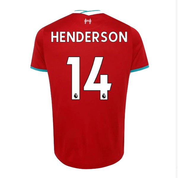 Maillot Football Liverpool NO.14 Henderson Domicile 2020-21 Rouge